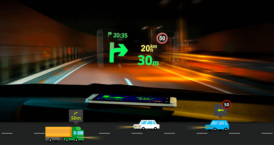 Head Up Display Navigation for your Smartphone - Sygic | Bringing to maps