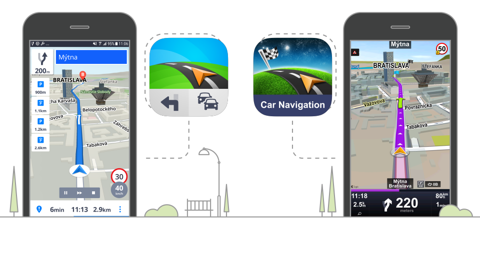 The difference between Sygic Car Navigation and Sygic GPS Navigation